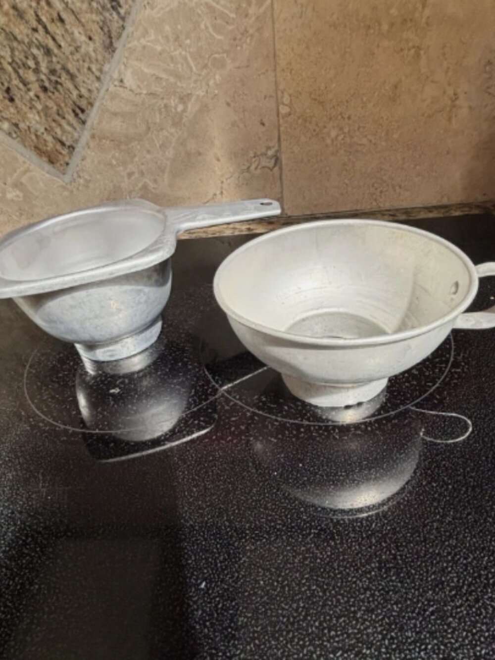 Vintage Funnels Canning Jar Kitchen Utensil Foley Aluminum 2pcs